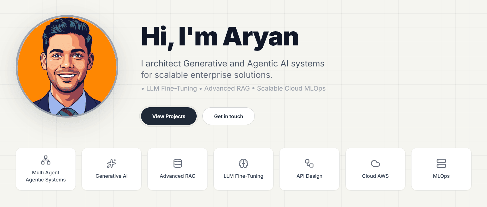 Aryan Gupta | AI Engineer · LLM · RAG · MLOps Portfolio